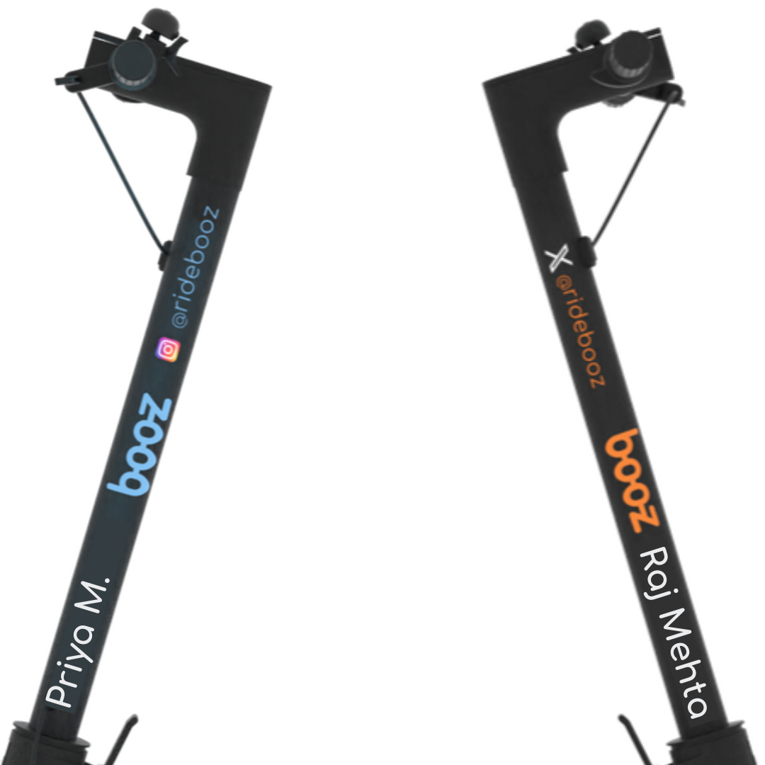 Custom Name Booz Electric Scooter